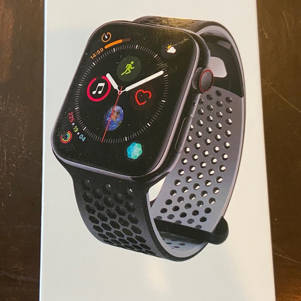 Black and Gray Apple Watch Band